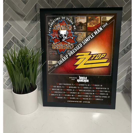 Lynyrd Skynyrd Zz Top Tour 2023 Poster