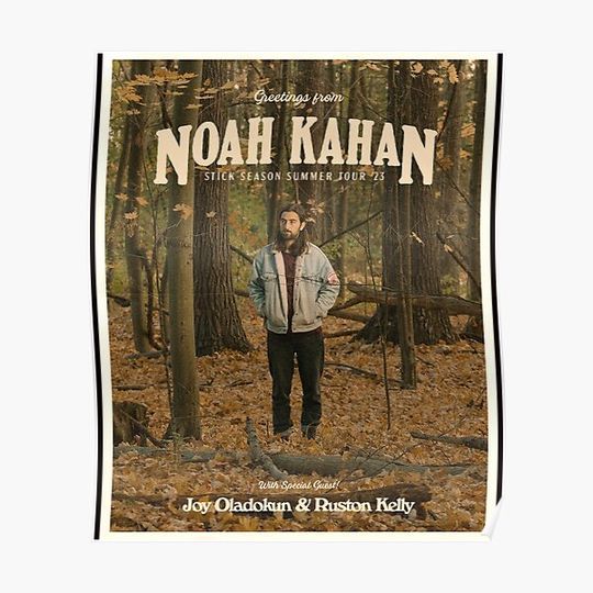 Discover Noah Kahan Stick Season Summer Tour 2023 Premium Matte Vertical Poster