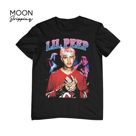 Lil Peep Homage T-shirt, Rapper's T-shirt, Rap Hip Hop Tee