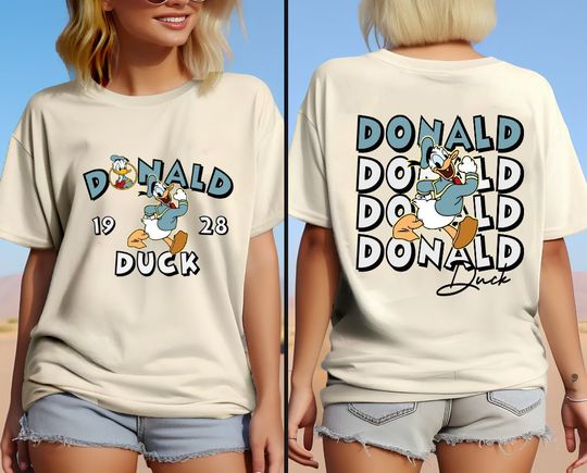Disney Donald Duck Est 1928 Two-Sided Shirt, Disneyland Donald Shirt, Disney Mickey And Friends Shirt, Donald Duck Shirt,Disney Donald Shirt