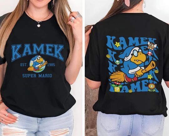 Super Mario Kamek Two-Sided Shirt, Mario Kamek Shirt, Mario And Kamek Shirt, Super Mario Shirt, Super Mario Gift, Kamek Kid Birthday Shirt