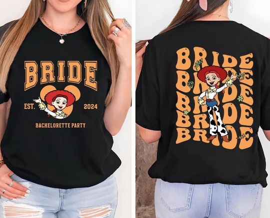Disney Bachelorette Party Two-Sided Shirt, Disney Bride Shirt, Bridal Matching Shirt, Disney Bride Jessie Shirt,Disney Bridesmaid Shirt