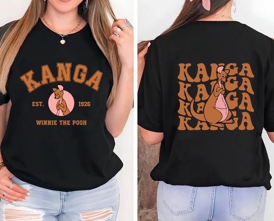 Disney Two-Sided Kanga Shirt, Disney Winnie The Pooh Kanga Shirt, Disneyland Pooh Bear Kanga Shirt, Disney Kanga Retro Shirt