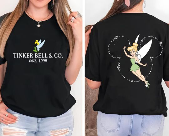 Disney Princess Tinkerbell Two-Sided Shirt, Disney Tinkerbell Tee, Disney Peter Pan And Tinkerbell Tee,Birthday Girl Trip Tee,Girls Gift Tee