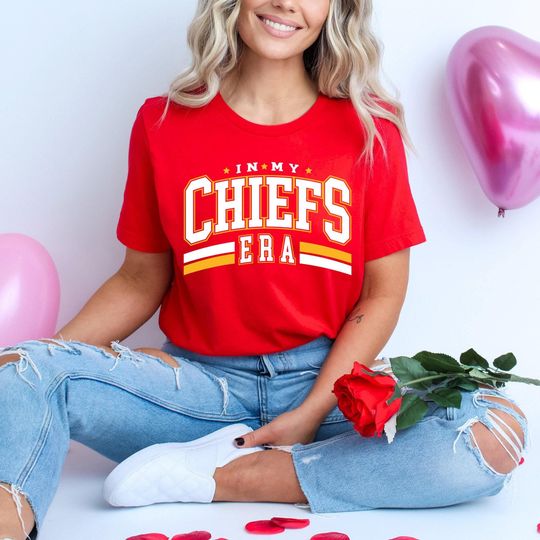 In My Chiefs Era Shirt, Women's Chiefs T-Shirt,Teacher and Parent Matching Outfits,Team Mascot Shirt,School Spirit Shirt,Football football Shirt