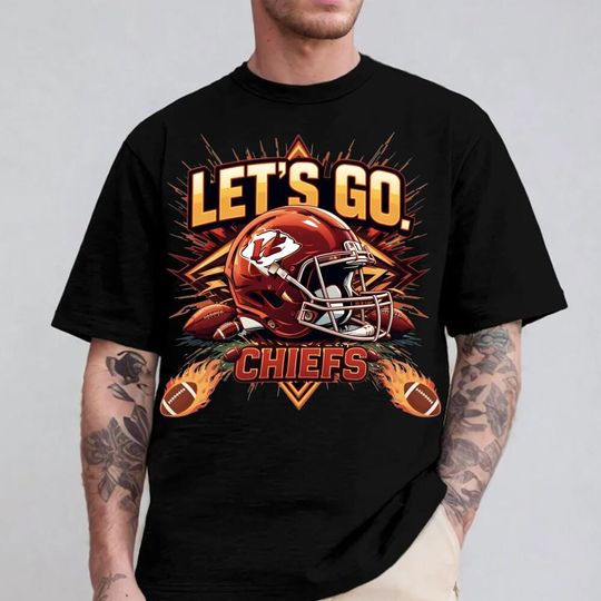 Let's Go Chiefs  , Chiefs Football  , Kansas City  , Kansas City Football  , Chiefs Tshirt, Gameday  , Football Mom