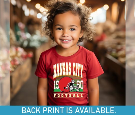 Kansas City football vintage, Kansas City shirt, Chief  shirt, kid's football shirt, football jersey
