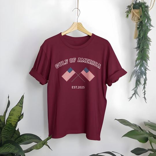 Gulf of America Patriotic Unisex Tee, Patriotic Shirt, Patriot Shirt, Preppy Shirt, Gift for Americans, Shirts for Women