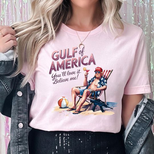 Trump Gulf of America T-Shirt, Funny Trump T Shirt, MAGA Shirt, Republican Patriotic Tee, Trump Ocean Shirt