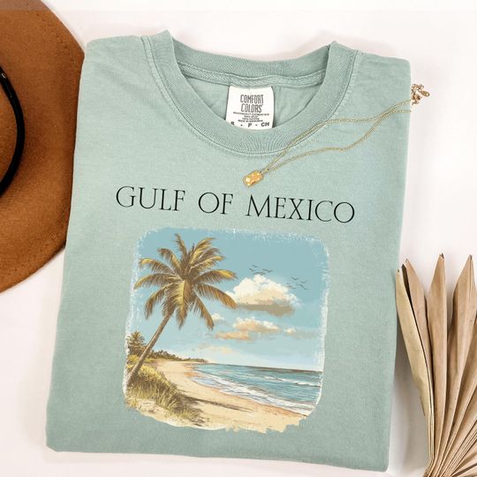 Gulf of Mexico Tshirt, Summer Vacation Beach Tee, Matching Family Vacation Shirts, Unisex Beach Shirt for Him and Her, Beach Graphic T-shirt