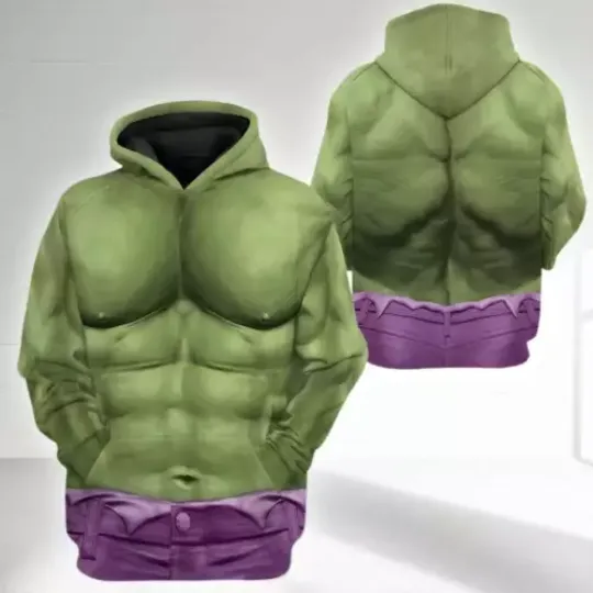 The Incredible Hulk Costume Cosplay Halloween Christmas Hoodie 3D