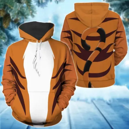 Tigger Cosplay Costume Winnie The Pooh Christmas Birthday Gift Hoodie 3D