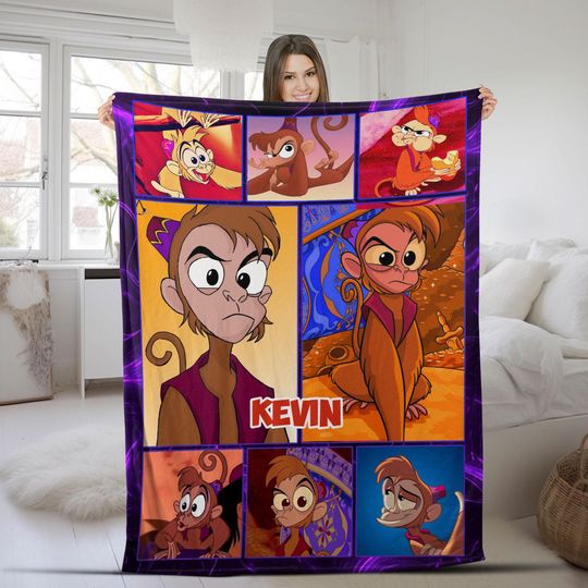 Aladdin Abu Blanket Aladdin Magic Blanket Genie Princess Jasmine Blanket Magic Kingdom Throw Blanket
