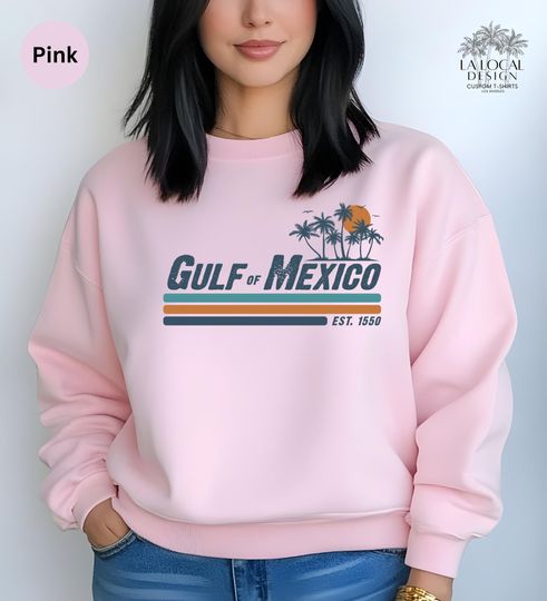 Gulf of Mexico Sweatshirt Gulf Coast Hoodie Historical Gulf of Mexico Golfo de Mexico Sweatshirt Gift for Mexico Lover Gulf of Mexico Gifts