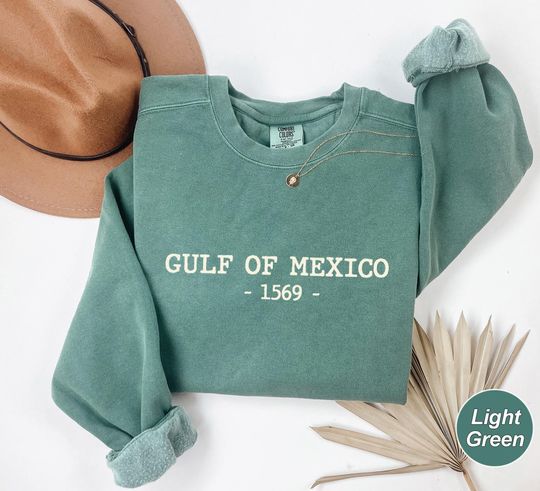 Gulf of Mexico Sweatshirt, Gulf Coast Shirt, Historical Gulf of Mexico Golfo de Mexico Shirt Gift for Mexico Lover,Crewneck  and Hoodie