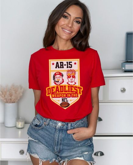 Kansas City Chiefs T-Shirt Andy Reid and Patrick Mahomes AR-15 football Shirts for Chiefs Fans Patrick Mahomes Kansas City Tees Chiefs KC Tshirts