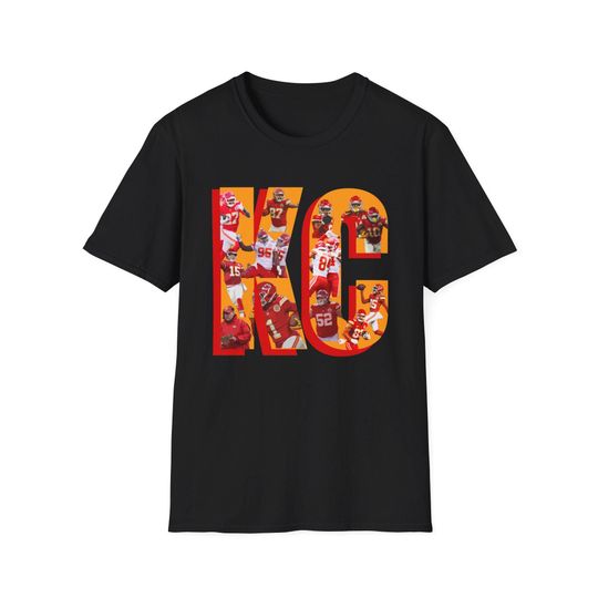KC Chiefs players collage, Kansas City Chiefs Football Unisex Softstyle T-Shirt