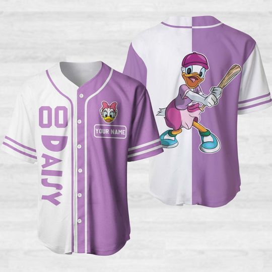 Daisy Baseball Jersey, Daisy Duck Jersey Shirt, Disney Movie Jersey, Magic Kingdom Shirt, Custom Baseball Jersey, Kids Jersey