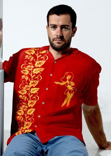 KC Chiefs Hawaiian hula girl-Andy Reid men's Hawaiian shirt-Kansas City Football-Patrick Mahomes-football football shirt-Chiefs Shirt