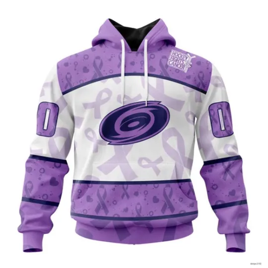 Custom Carolina Hurricanes Special Lavender – Fight Cancer Hoodie Shirt