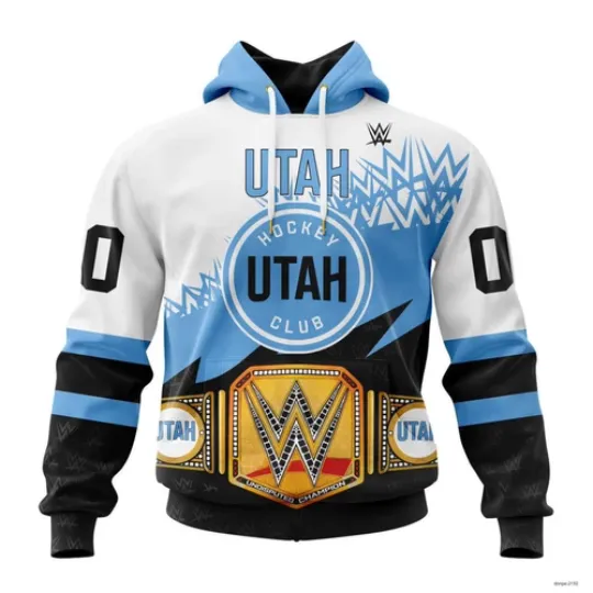CustomUtah Hockey Club Special Wrestling Entertainment Design Pullover Hockey Team