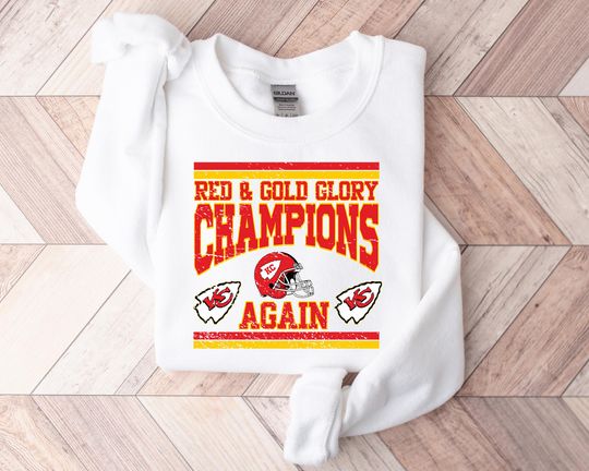 Champions Vintage KC Football Sweatshirt, Kansas City Football Sweater, KC Chiefs Football Crewneck, Kansas City Fans Gift, Game Day Sweater