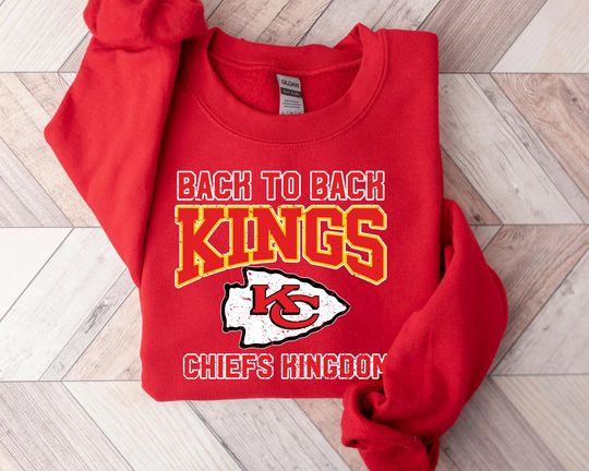 Back To Back Kc Chiefs Champions Sweatshirt, Kansas City Football Crewneck Sweater, Kansas City Football Shirt, Chiefs Fan Gift For Him Her