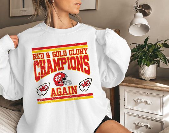 KC Champions Football Sweatshirt, Vintage Kansas City Shirts&Hoodie, KC Chiefs Football Crewneck, Kansas City Fans Gift, Game Day Sweaters