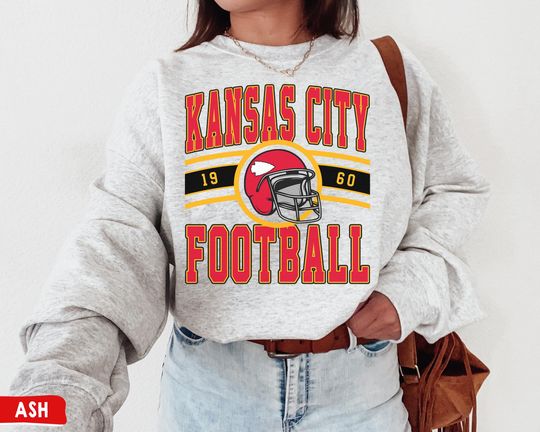 Vintage Style Kansas City Football, KC Chief SuperBowl Champions Sweatshirt /T-Shirt, Patrick Mahomes Shirt, Kansas City Champions, Chiefs