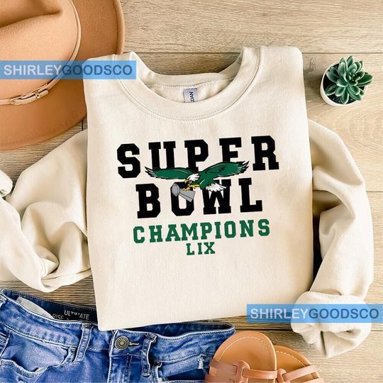 Fly Eagles Football Sweatshirt, Philly Eagles Champs Football Crewneck, Supper Bowl 2025 Shirts, Game Day Sweaters tmt