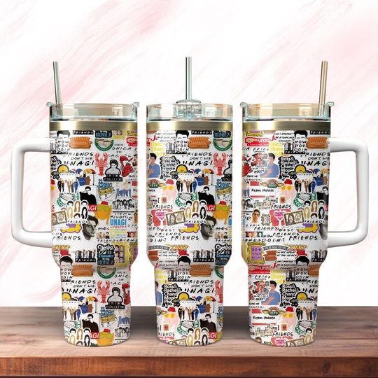 Friends 40oz Tumbler, Friends Series Tumbler Cup, Central Perk Coffee Steel Tumbler, Tv Series Drinkware Tumbler, You Are My Lobster