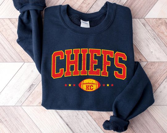 Kansas City Chief Sweatshirt, Wolf Mascot Crewneck Sweater, Trendy Kansas City Fan Shirt, Vintage Patrick Mahomes Shirt, Football Fan Shirt