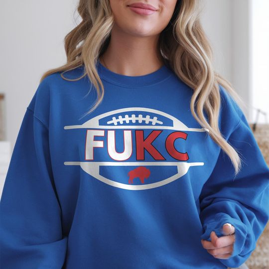 Bills FUKC Crewneck Sweatshirt, Bills Mafia Apparel, Football Fan Gift, Unisex Pullover, Graphic Sweatshirt
