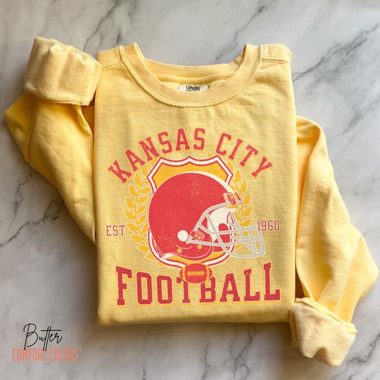 Kansas City Football Vintage Sweatshirt Shirt Chiefs KC Football Team Kansas City Chiefs Fan Gift Oversized Super Bowl T-shirt Tee T Shirt