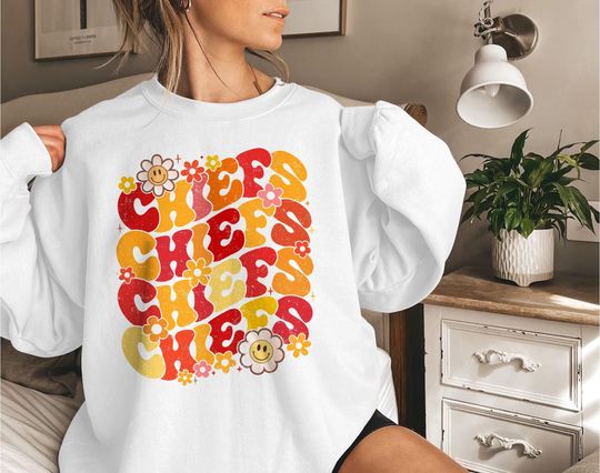Chiefs Football Sweatshirt, Kansas City Football Shirts, KC Chiefs Retro Hoodie and Shirts, Chiefs Game Day Outfits, Kansas City Fans Gift