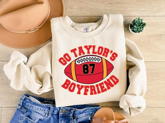 Go Taylors Boyfriend Sweater, Kansas City Football Sweatshirt, Kansas Chiefs Shirt, football Chiefs Football Hoodie, Kansas City Chiefs Fan Gifts