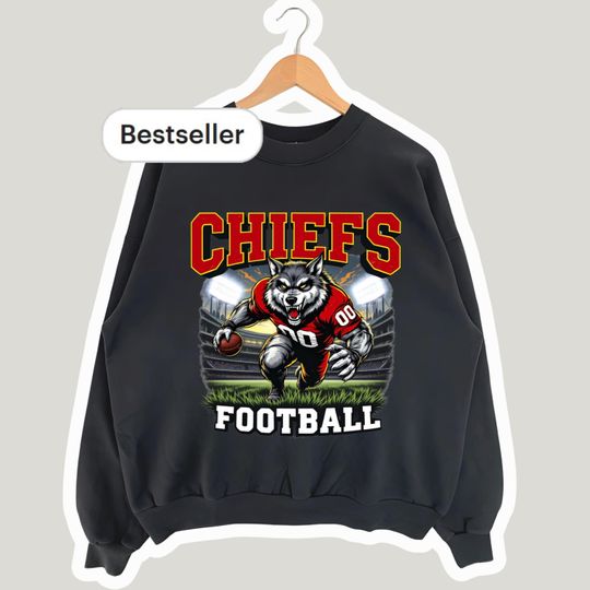 Vintage Kansas City Football Sweatshirt, Retro Chiefs Game Day Crewneck, Classic Fan Apparel, Trendy Kansas Sweatshirt