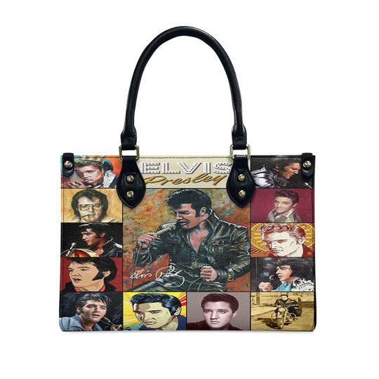 Elvis Presley Handbag, Elvis Presley Leather Bag, King Of Rock and Roll Shoulder Bag, Crossbody Bag, Top Handle Bag, Vintage Bag
