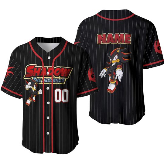 Personalize Sonic Shadow The Hedgehog Badass Jersey, Custom Sonic Jersey, Funny Sonic Party Shirt, Sonic Birthday Gift