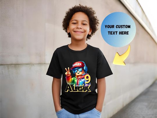 Birthday Trendy Shirt Custom Roblox Gaming Tshirt Casual Gamer Apparel Unique Design Shirt Unisex Special Tee Birthday Gifts for Roblox Funs