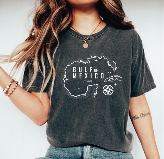 Gulf of Mexico Map Tshirt,  Anti Gulf Of America Shirt