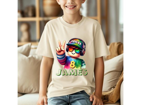 Custom Roblox Birthday Shirt Trendy Gamer Tee Birthday Hit Graphic Tshirt Unique Design Unisex Apparel Special Birthday Gift for Roblox Fans