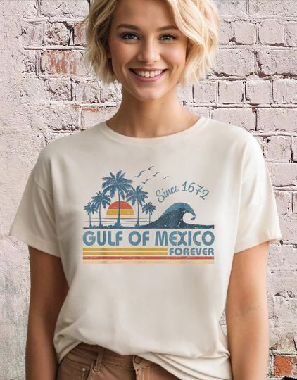 Vintage Style Gulf of Mexico Since 1672 Tshirt,  Anti Gulf Of America Shirt, Gulf of Mexico Forever Shirt, Democrat Shirt