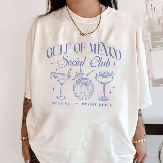 Gulf of Mexico Soociial Clubb Shirt, Mexico Beach Shirt, Anti Gulf of America Shirt, Mexico Gift for Mexico Lover, Anti Trump, Anti-Fascist