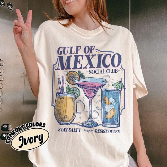 Gulf Of Mexico Soociial Clubb Shirt, Anti Gulf Of America Shirt, Retro Mexico Gulf Shirt, Gift For Democrat, Anti Trump Shirt
