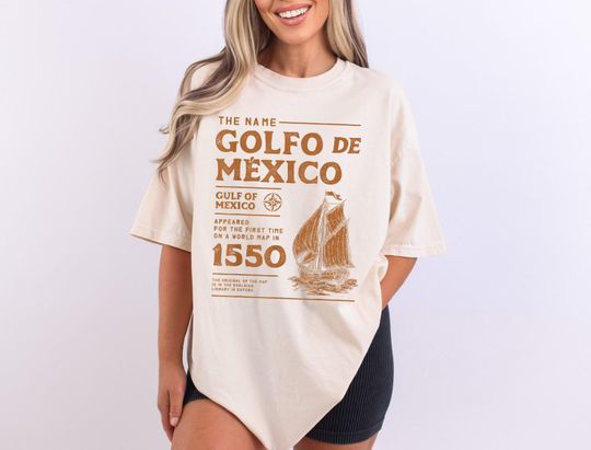Vintage Golfo De Mexico Shirt, Gulf of Mexico Sweatshirt, Patriotic Shirt, Retro Golfo de Mxico 1550 Tee,  Historical Gulf of Mexico Shirt