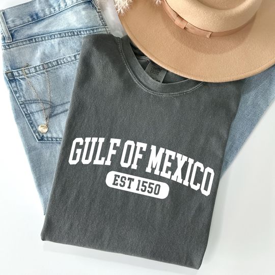 Gulf of Mexico Est 1550 Shirt, Gulf Coast Shirt, Gulf of Mexico Gift, American Gulf of Mexico Shirt,Map Lover Shirt,Patriotic