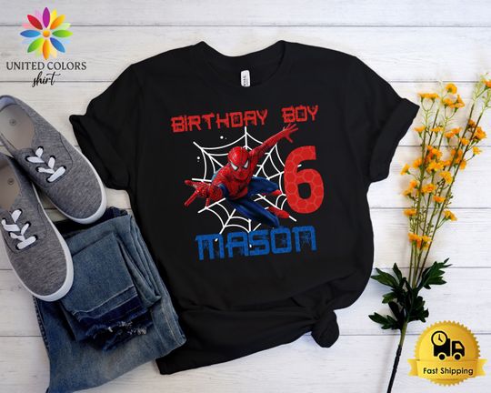 Spiderman Shirt, Spiderman Birthday Shirts