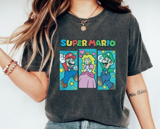 Super Mario Bowser Shirt, Super Mario Shirt, Super Mario Friends Shirt, Princess Peach Shirt, Mario Shirt,Super Mario Birthday Shirt