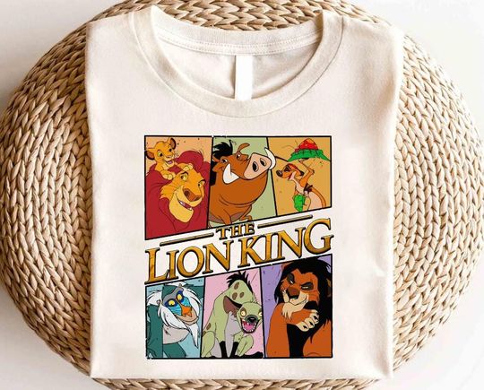 Disney The Lion King Characters Shirt, Simba Nala Shirt, Mufasa Shirt,The Lion King Birthday Shirt,Disney Animal Kingdom Shirt,Lion King Tee
